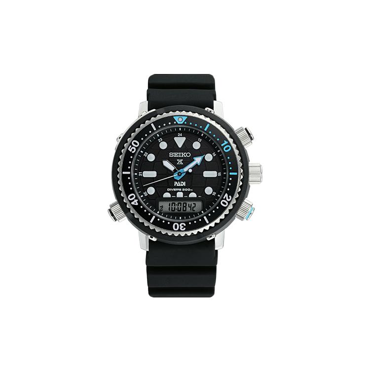 Seiko Мужские часы с солнечным механизмом и силиконовым ремешком, черный циферблат SNJ035P1