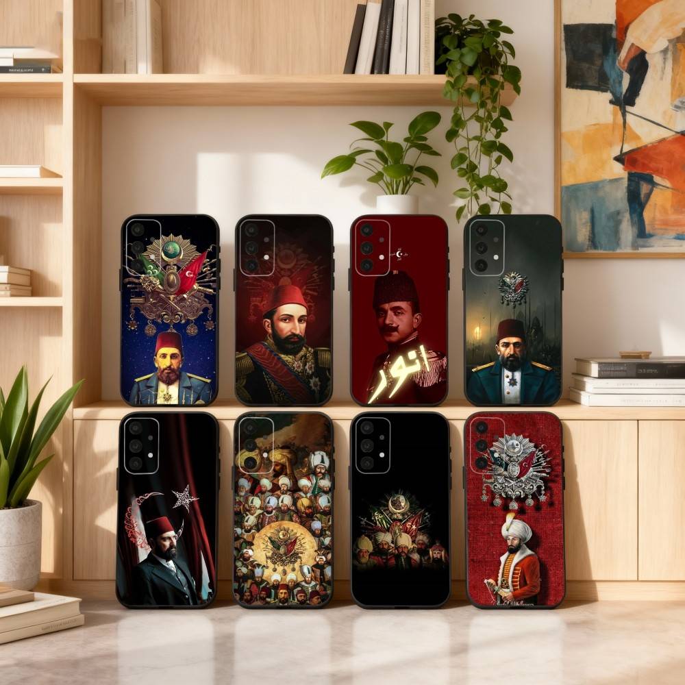 Крутой чехол для телефона Cool Empire O-Ottoman для Samsung S25,24,23,22,30,21,10,9,Ultra,Plus,Lite,FE,4,5 G Мягкий черный чехол