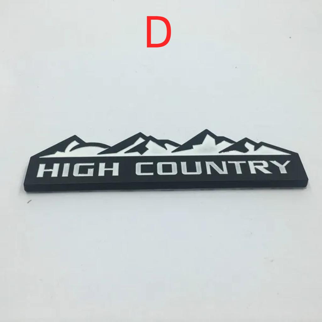 3D Letter Logo Car Stickers Emblem Tail Badge Rear Trunk Decals For C/hevrolet S/ilverado S/ierra Fender or Tailgate HIGH COUNTRY Emblem Nameplate