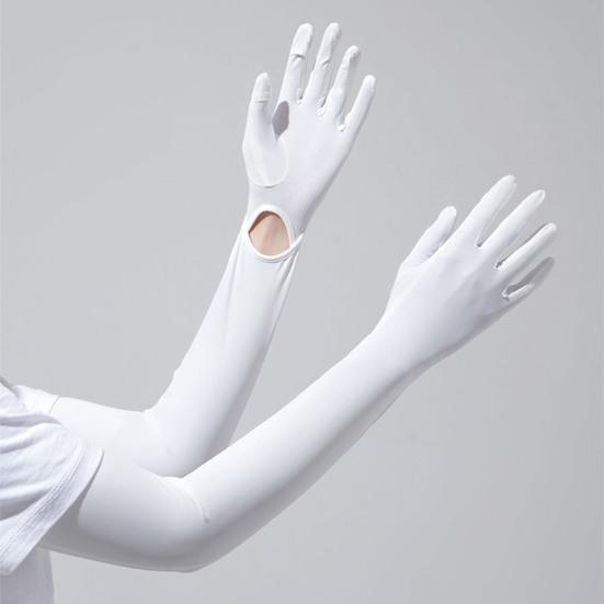 Женские длинные перчатки с защитой от ультрафиолета, перчатки с закрытыми пальцами, охлаждающие перчатки для рук, летние перчатки для вождения, занятий спортом на открытом воздухе, велоспорта