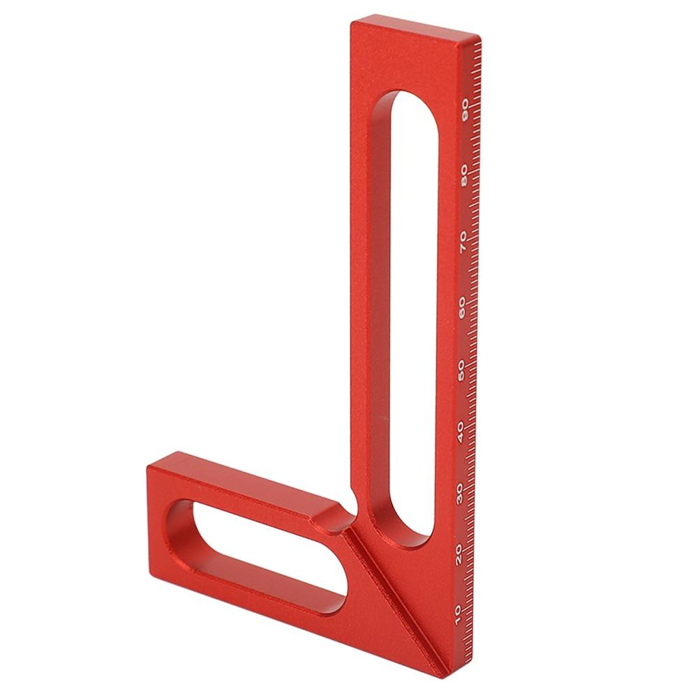Aluminum Alloy Right Angle Ruler L Shape Design Machinist Square Measuring Square Woodworking Use