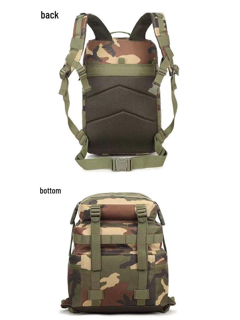 45 л Камуфляжный Тактический Спортивный Рюкзак для Альпинизма: Рюкзак штурмовой 3P большой вместимости