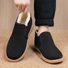 New Winter Style Old Beijing Cloth Shoes with Fleece and Thickened Warmth Boots, Soft-soled Anti-slip Cotton Shoes
