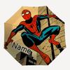 1pc Spider-Man, Web-Slinger Custom Name Automatic Folding Umbrella - Compact 8-Rib Design, Durable Plastic & Iron, Daily Use 001