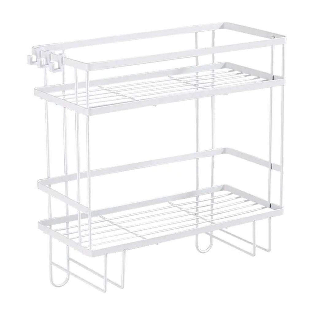 Toilet Shelf Thickening Waterproof Large Capacity Nail Free Installation Iron Over Toilet Bathroom Organizer Double