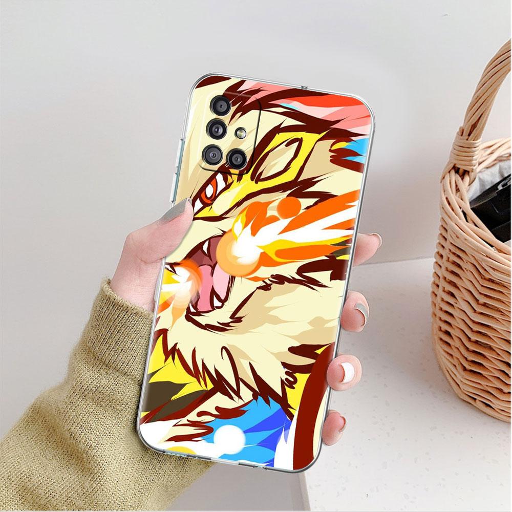 Прозрачный чехол для Samsung Galaxy A52 A12 A51 A32 A21s A71 A32 A22 50 A70 A31 A72 5G чехол для телефона аниме крутой покемон