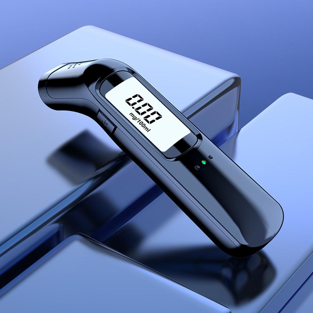 Алкотестер Портативный бесконтактный со светодиодным экраном Алкотестер USB Перезаряжаемый инструмент для тестирования алкоголя в выдыхаемом воздухе