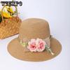 Casual Breathable Sun Hats with Flower Women's Summer Large Brim Versatile Sun Protection Outdoor Bucket Hats