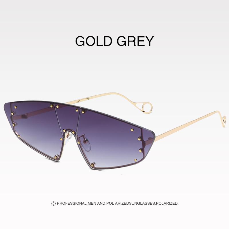 Новая технология защиты глаз Модные женские очки с нерегулярными зеркальными заклепками Винтажные солнцезащитные очки для женщин и мужчин UV400