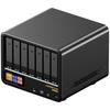 WTR MAX AMD Ryzen 7 Pro 8845HS NAS Мини-ПК DDR5 5600 МГц Поддерживает 4×2,5/3,5" Жесткий диск 2×M.2 2280 NVMe Настольный NAS DIY Компьютер