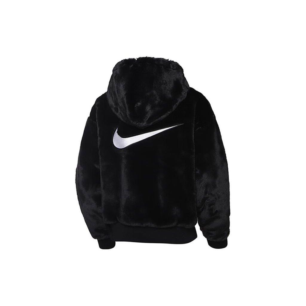 Nike Куртка из искусственного меха Sportswear Essentials Черная/белая женская уличная одежда DD5116-010