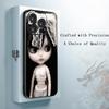 Bl-ytheS Милый дизайн модной куклы Чехол для телефона Для iPhone 17 16 16e 15 14 13 12 11 Plus Mini Pro Max Мягкий черный Ударопрочный чехол