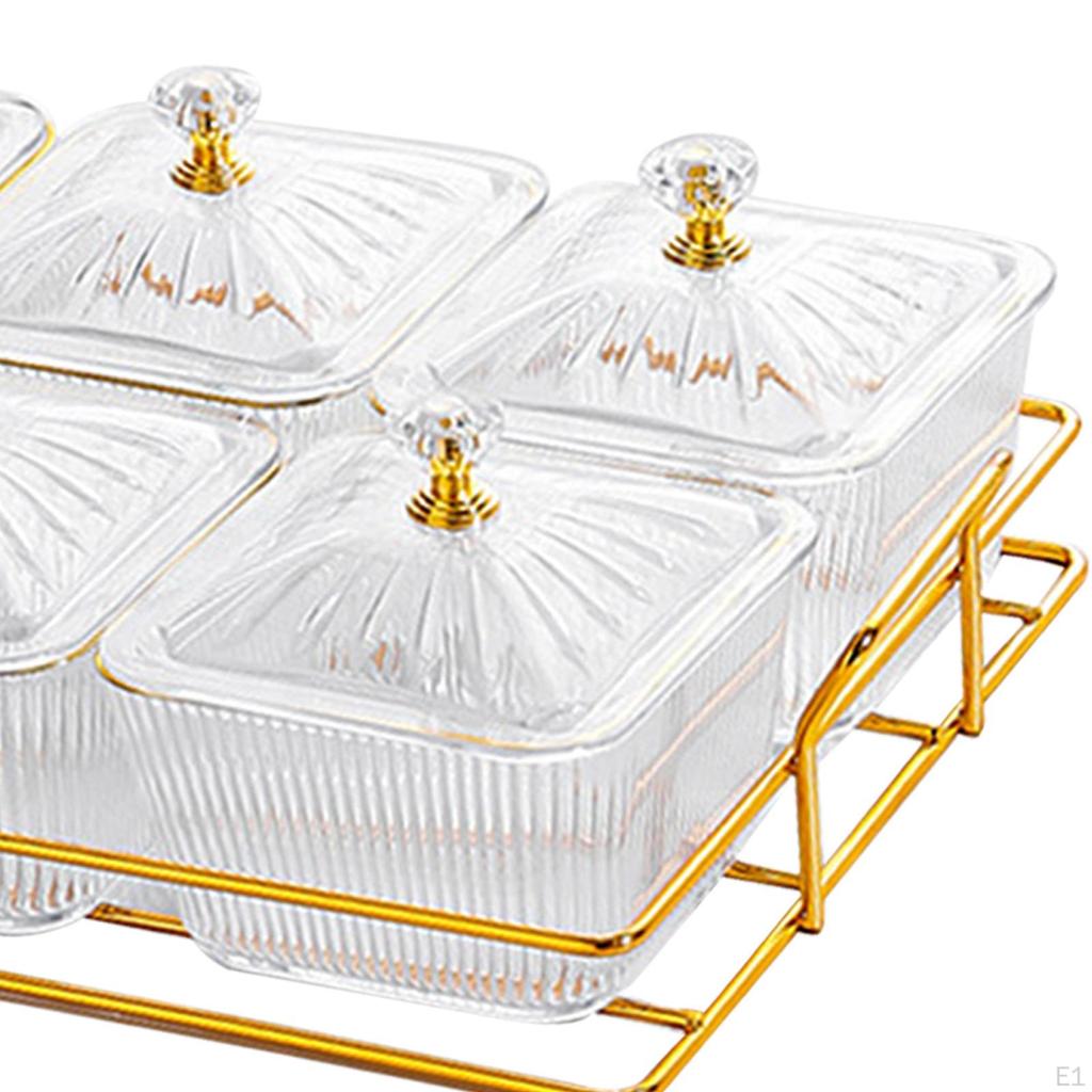 6 мисок для закусок и десертов, фруктовая тарелка с подставкой, сервировка