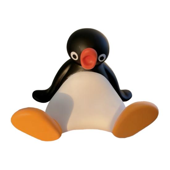 Cute Room Decor Penguin Night Light with Phone Stand, Touch Sensor Light, Dimmable Bedside Versatile Figurine USB Rechargeable Pat for Bedroom Nursery