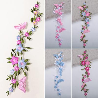 1 шт., ремонт одежды, утюг на кружевной аппликации, клейкая наклейка, цветочная вышивка, сделай сам