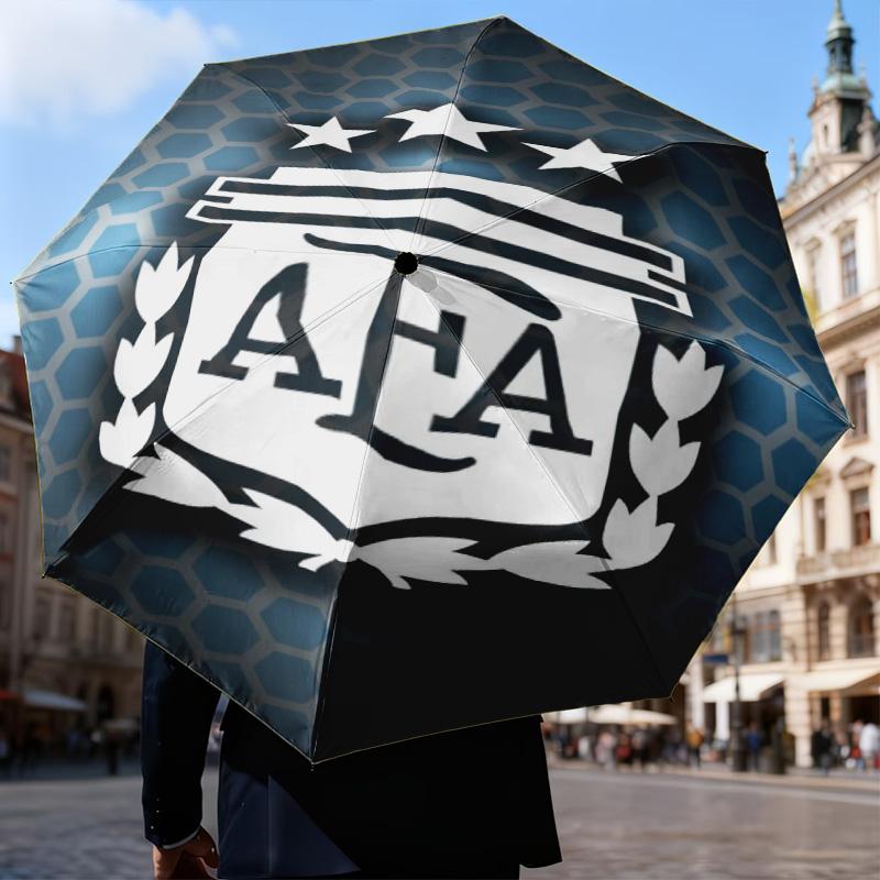 1PC Argentina Football club Printed Umbrella Folding umbrella, automatic umbrella 8-Frame for Travel, camping Fan gifts Christmas Gifts
