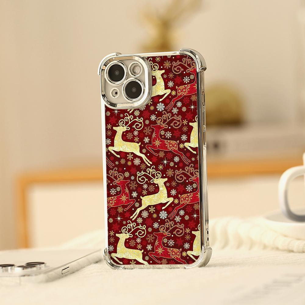 Чехлы для телефонов Ae112 Merry Christmas art из гальванизированного ТПУ для Xiaomi 11 Lite 5G Redmi Note 13 11 Pro 12C 9S 14C Huawei P40 с защитой на четыре угла