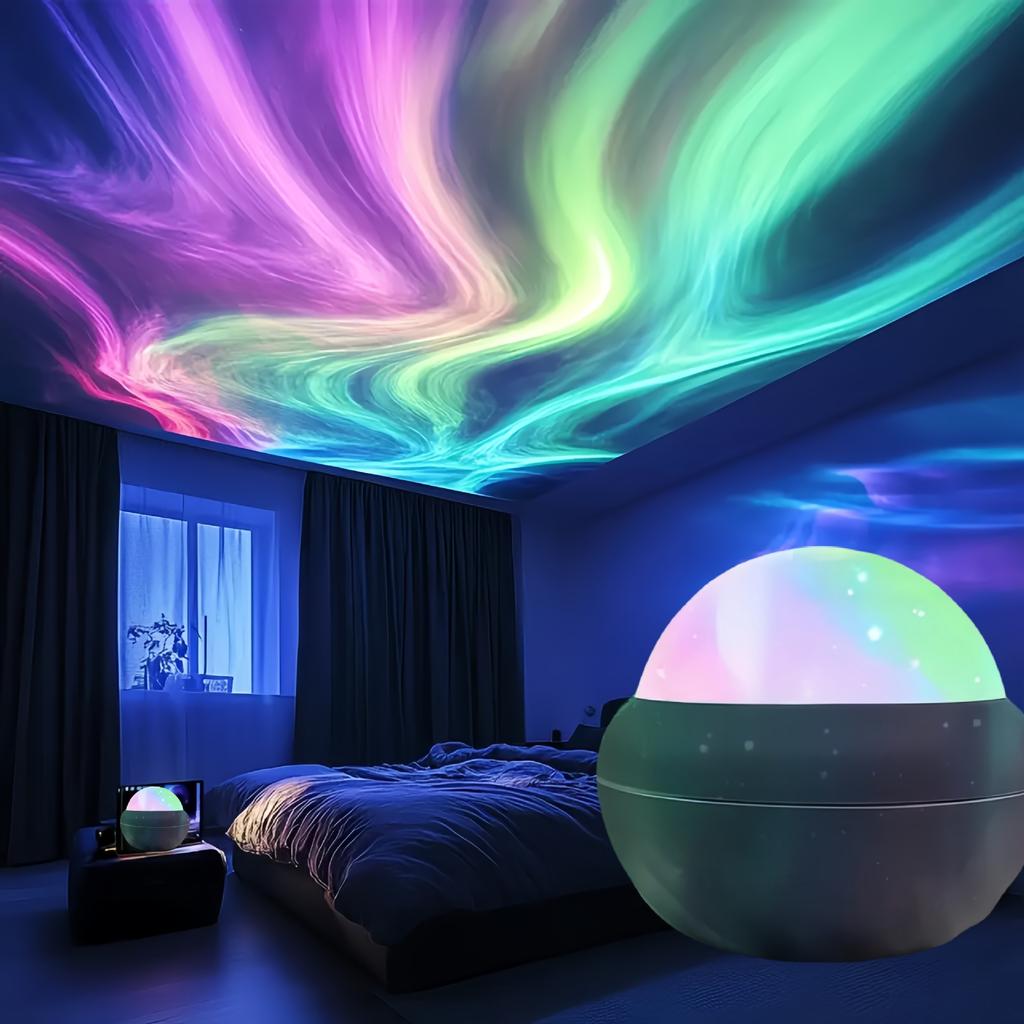 Северное сияние звездное небо проектор светодиодный атмосферный ночник аура аврора светящаяся лампа для комнаты украшение для вечеринки подарки