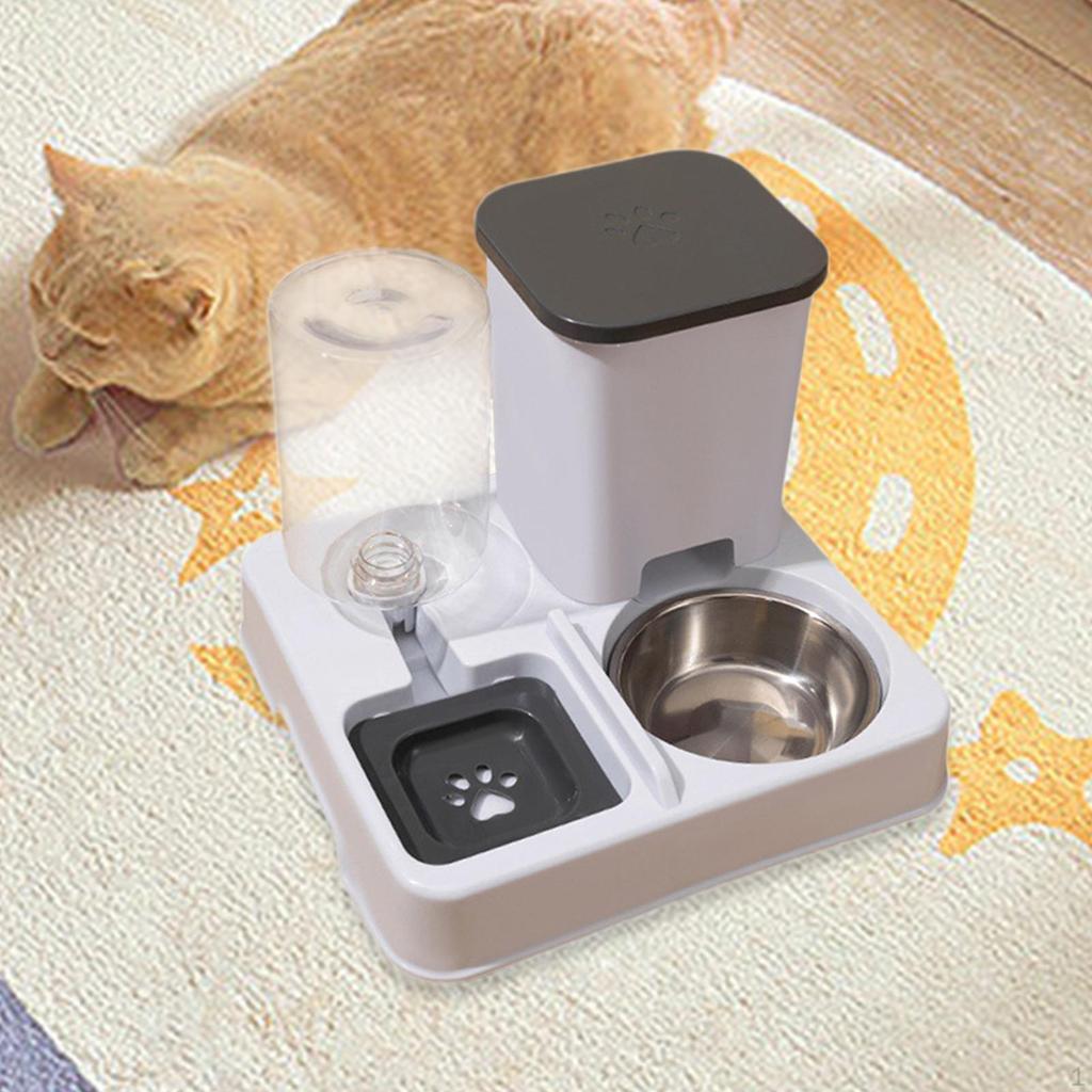 Automatic Cat Feeder 2 In 1 and Water Dispenser Eating Drinking Bowl for Indoor Cats