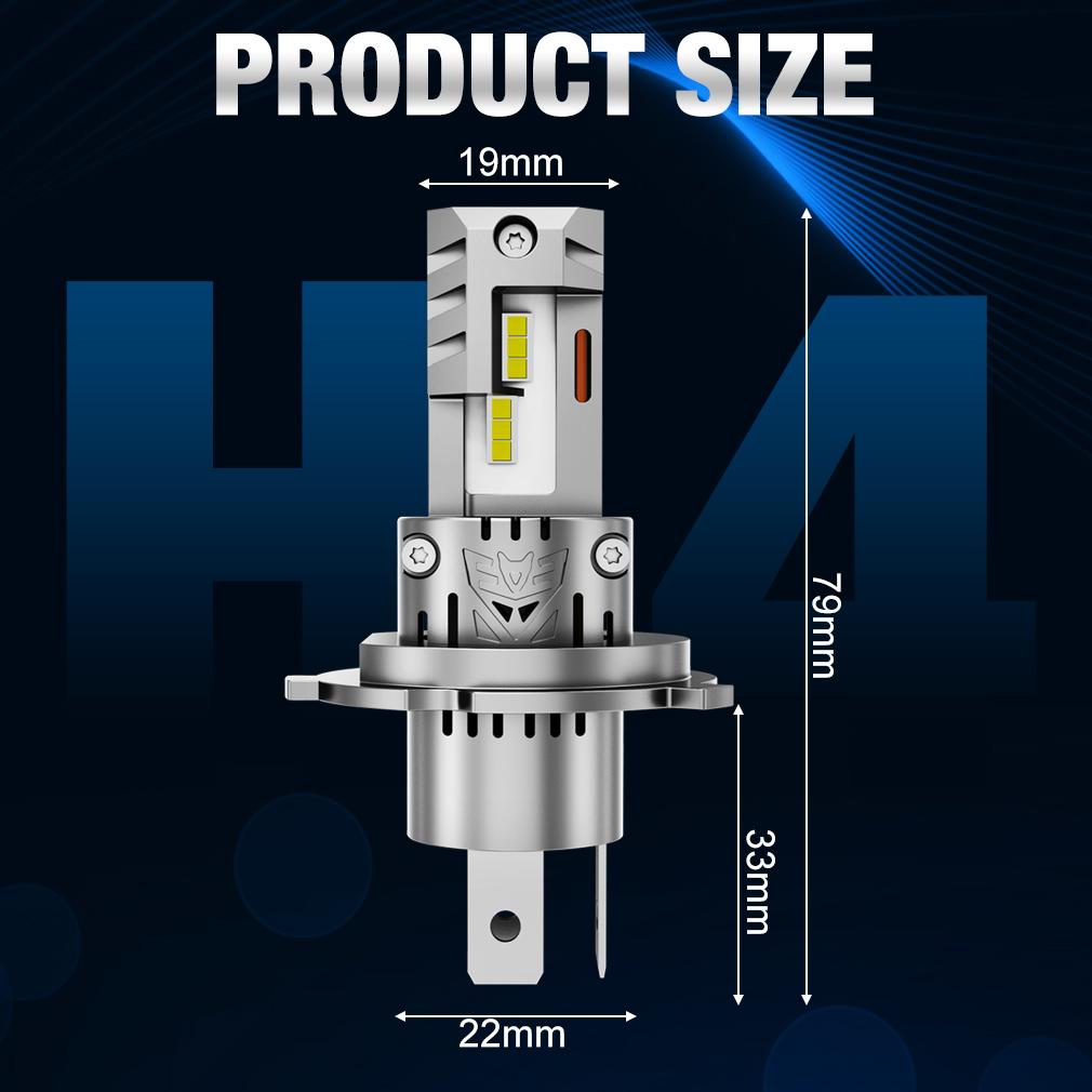 2 шт. H4 светодиодные лампы для фар 9003 HB2 Canbus дальнего и ближнего света автомобильный свет 20000LM турбо светодиодный диодный светильник авто 12 В 6500 К лампада