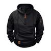 Men Pullover Hoodie Quarter Zip Sweatshirt with Pockets Athletic Casual Hooded Sweatshirt for Sports Daily Errands Street Wear