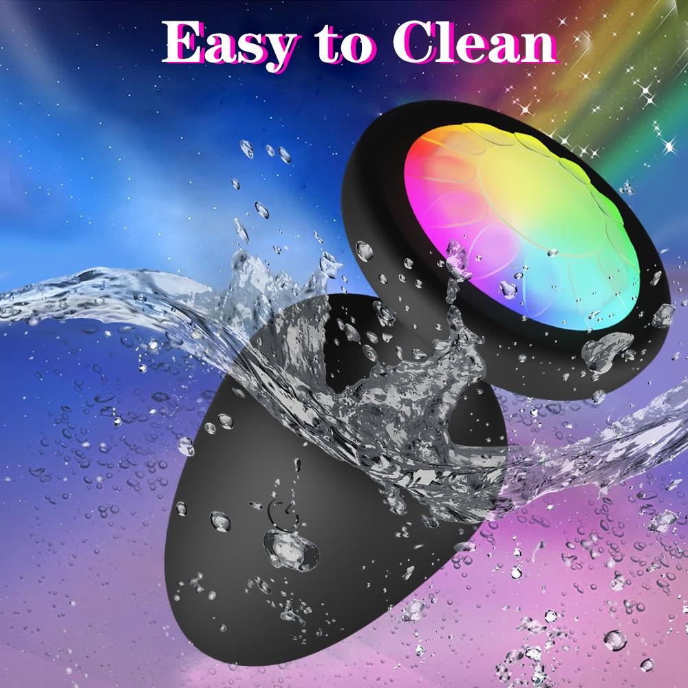 Вращающаяся анальная пробка с дистанционным управлением, светодиодный вибрирующий анальный вибратор, унисекс, секс-стоппер, игрушки для взрослых для пар, аксессуары для интимности