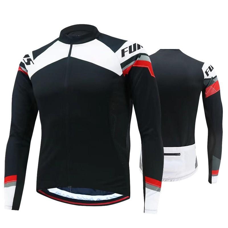 Mens Cycling Jersey Quick-Dry Breathable Long Sleeve Mountain Bike Shirt Outdoor Riding Camping