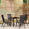 VidaXL Garden Dining Set 5 Pcs Black 3099102
