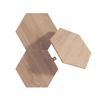 Nanoleaf Elements Hexagon 3-Pack Smart Light Expansion Pack, Wood Grain Finish, LED Interior Lighting, Warm White and Neutral White, Dimmable,