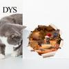 Декор для дома Подарки Рождественская Мышь Наклейка на стену, 3D Реалистичные Милые Иллюстрации Наклейка, Вечеринка Стекло Водонепроницаемый ПВХ Декоративная для Украшения