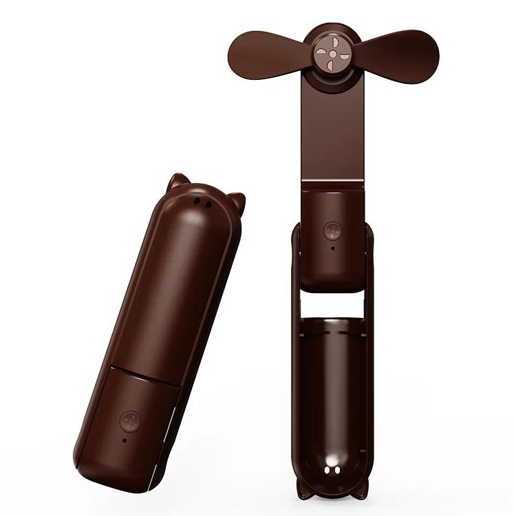 Portable Mini Handheld Fan 3 In 1 USB Rechargeable Folding Fan 2000mAh 3 Speed Adjustable Mini Hand Small Fan for Travel Outdoor