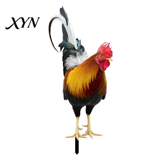 Weather Resistant Yard Decor Realistic Acrylic Animal Stake, 2D Flat Chicken Goose Bird Garden Stake Decoration Bunny Sign for Pathway, Patio,