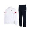 Li Ning Badminton Series Logo Print Zip Collar Elastic Waist Sports Pants Hoodie Set Men Sportswear AWET009-2