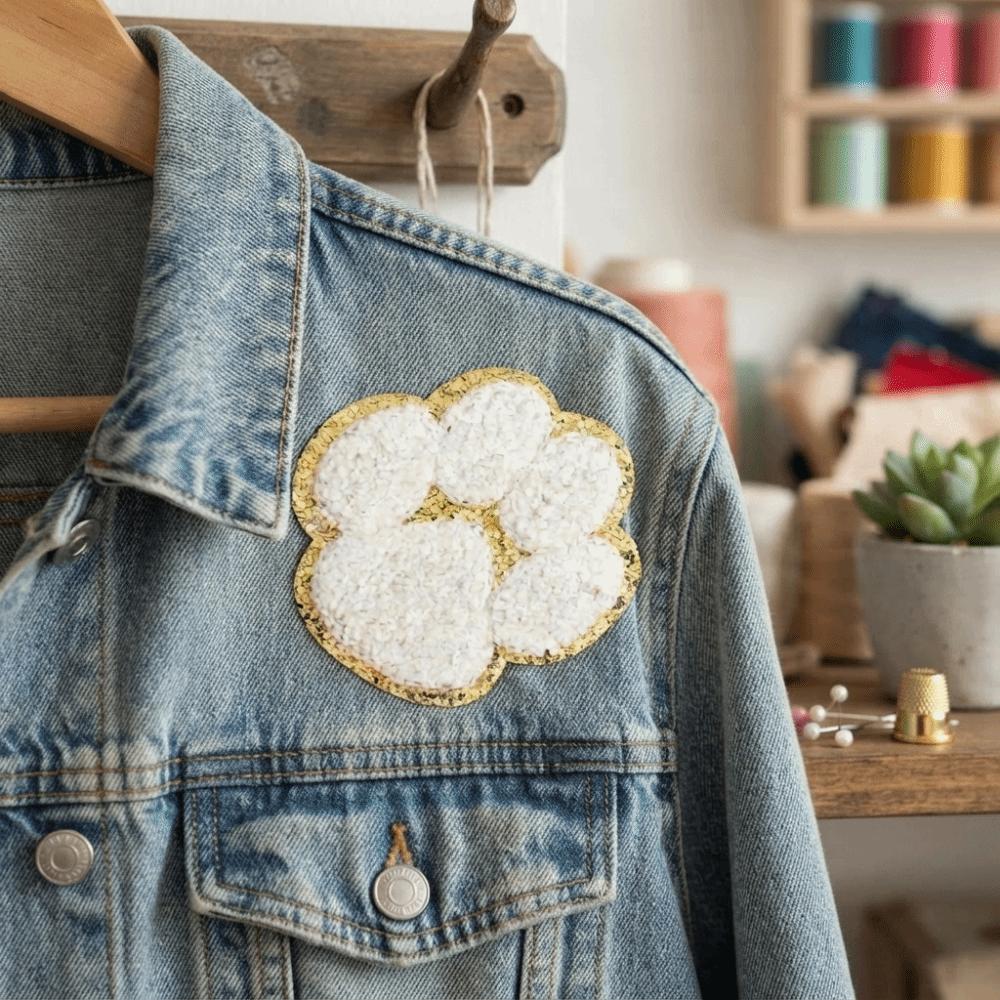 8pcs Appliques Cat Paw Patches Paw Print Embroidered Patches Stick On Iron On Patches For Clothing