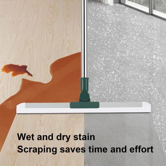 Yousheng Silicone Floor Scraper Stainless Steel Retractable Handle Bathroom Wiper Broom Tile Floor Cleaning Tools