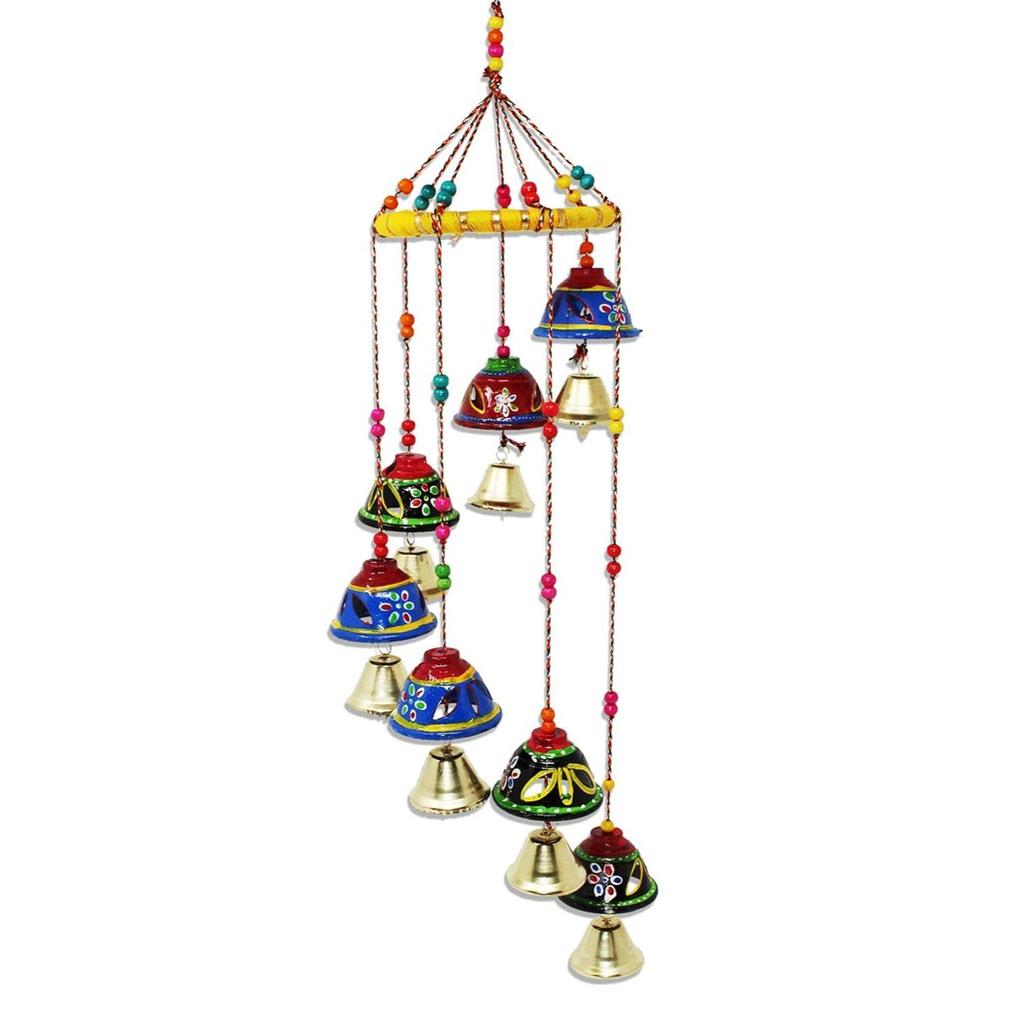 Plastic  Door/Wall Hanging Decorative Showpiece/Wall Hanging/Home Decor/Home Furnishingt (J Bells Pack Of 1, Multicolor), Multi Color