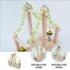 1Set Parrot Eco Wooden Standing Rack for Cockatiels Parakeets Physical Activity Playground