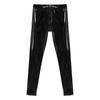 Mens Two Way Zipper Pants Wet Look Patent Leather Skinny Fit Clubwear