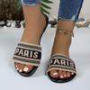 Slippers Summer New Large Size Open-toed Cool Slippers Fashion Casual Soft Bottom One-word Slippers Versatile