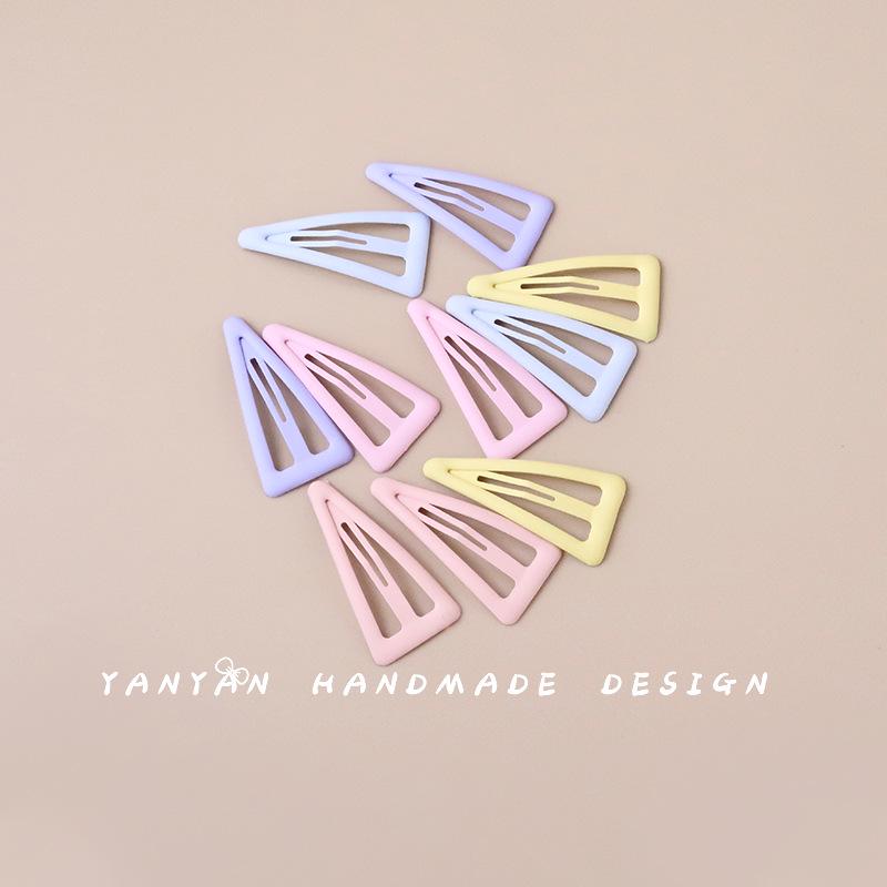 Korean Style Kids' Candy Color Hair Clips: Bangs, Macaron, Star, Heart Clips - Colorful Hair Accessories