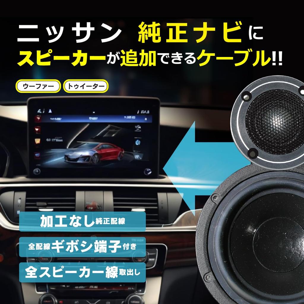 Beat-Sonic Speaker Removal Cable for Nissan Genuine Navigation BH13