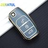 Чехол-обложка из ТПУ для автомобильного ключа Ford Focus 2 Mk2 Fiesta Mondeo Galaxy Ecosport Kuga Escape Falcon B-Max C-Max, Защитный корпус для брелока