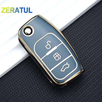 Чехол-обложка из ТПУ для автомобильного ключа Ford Focus 2 Mk2 Fiesta Mondeo Galaxy Ecosport Kuga Escape Falcon B-Max C-Max, Защитный корпус для брелока