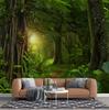 3d Green Forest Nature Wallpaper Forest Scenery Wall Murals Living Room Bedroom Removable Tree Wall Paper