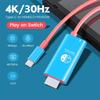 2-метровый портативный кабель-переходник USB Type C - HDMI 4K 30 Гц для режима док-станции TV на Nintendo Switch Steam Deck