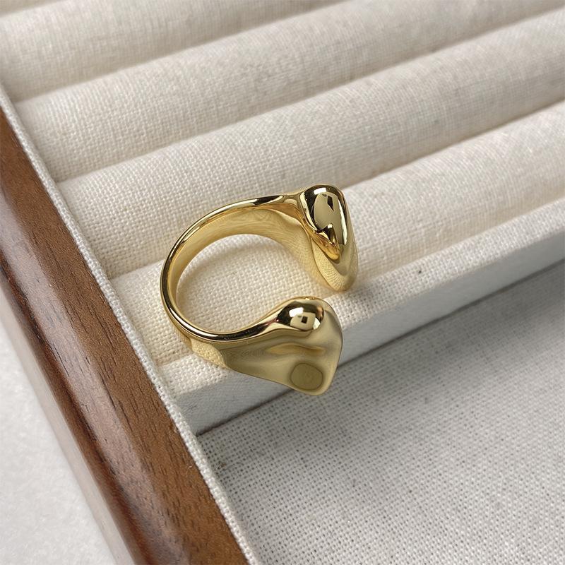 2024 Элегантное Классическое Регулируемое Полированное Открытое Кольцо - Роскошный Дизайн Высокого Класса для Женщин