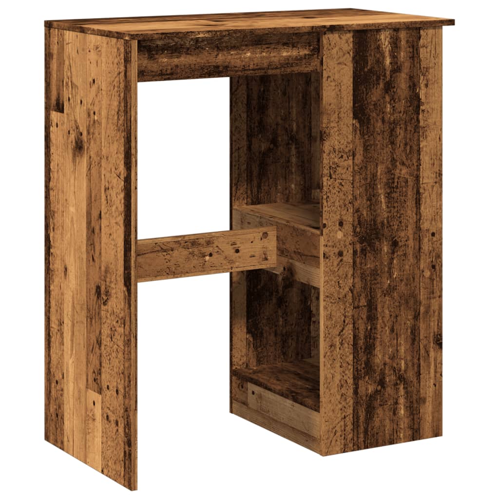 Vidaxl Stolik Barowy Z Przegródkami, Stere Drewno, 90X47,5X103,5 Cm