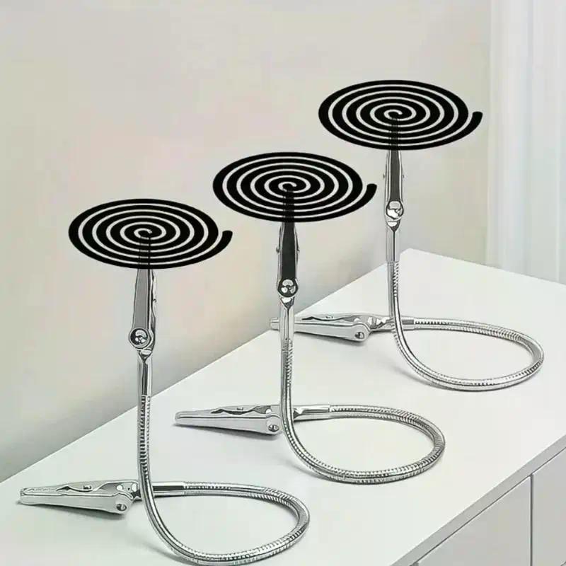 Incense Clip Stand Mosquito Coil Rack Photo Folder Label Clip Card Holder Portable Double Ended Mosquito Coil Holder Clip Broken