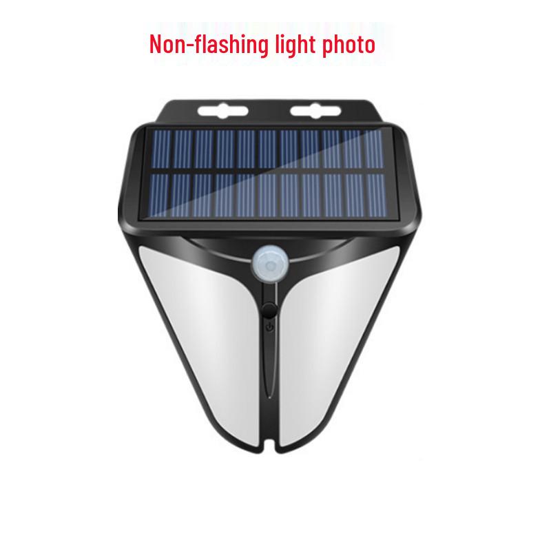 Красный и синий мигающий сигнальный фонарь на солнечной батарее с датчиком движения