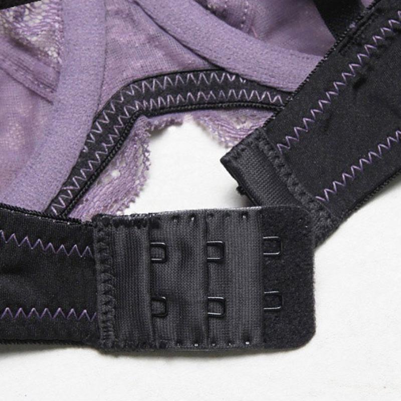 Сексуальное нижнее белье Ультратонкий Прозрачный Кружевной Бюстгальтер Большого Размера для Большой Груди Маленький Комплект Нижнего Белья против Провисания